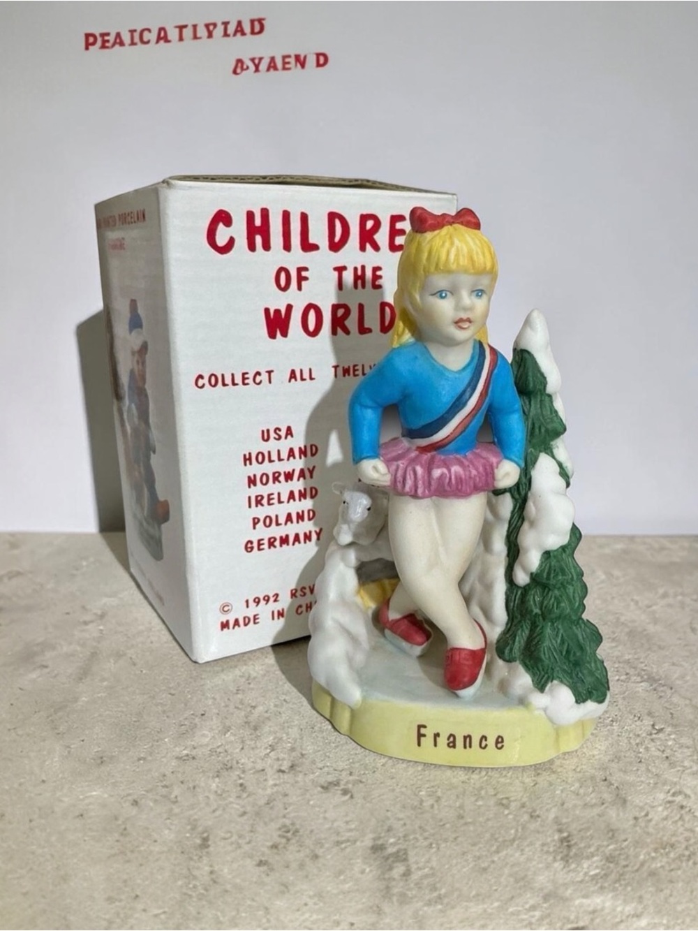 Vintage 1992 Children of the World FRANCE Figurine